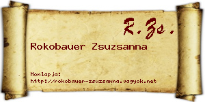 Rokobauer Zsuzsanna névjegykártya